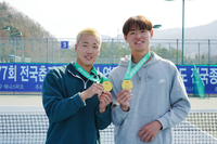 강준수-곽호민·문정-신혜서, 춘계대학테니스연맹 남녀복식 정상