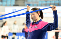 [포토]4차전 준비하는 흥국생명 김연경