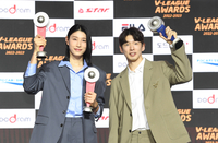 [포토]김연경-한선수, V-리그 시상식 MVP에!