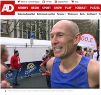 ‘만 39세’ 은퇴한 로벤, 또 마라톤 풀코스 뛰었다 ‘15분 단축→3시간 내 진입’