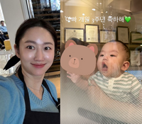 전혜빈, ♥치과의사 남편 개원 3주년 축하..‘붕어빵 아들’도 응원