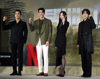 [포토] 송승헌-김우빈-이솜-강유석, '택배기사' 화이팅!!