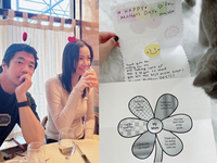 권상우 딸, 9살인데 영어편지도 수준급..손태영 “해피 마더스 데이”