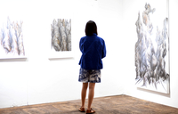 [포토] 눈길 끄는 김종구 작가의 쇳가루로 그림 풍경