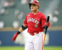 [포토] 1회 삼진 당하는 추신수