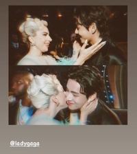 한미 톱스타들의 만남.. 레이디 가가, BTS 뷔 얼굴 부드럽게 감싸며 볼키스