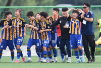 [포토]울산과학대 박수정, 결승골 하트 세리머니