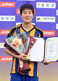 커리어 첫 ‘최우수선수상’ 울산과학대 김민서 “이강인의 볼소유 본받고파”[여왕기]