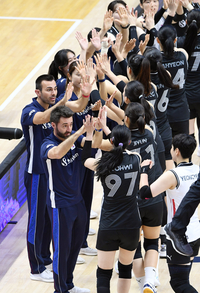 [포토]여자배구 대표팀, 발리볼네이션스리그 첫 승 도전