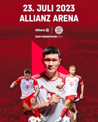 “뮌헨 새 얼굴을 소개합니다” 팀 프레젠테이션 포스터 ‘센터’는 게헤이루·라이메르 대신 김민재