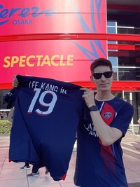 PSG·이강인 찾아 일본까지 날아온 파비앙, 한국인보다 더한 이강인 사랑[SS오사카]