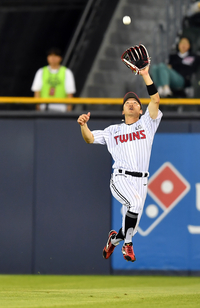 [포토]‘8초 김혜성 타구 점프캐치’ 박해민