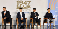 [포토]‘1947보스톤’ 강제규 감독과 하정우,임시완,김상호