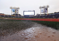 [포토]두산-KIA 잠실 경기, 비로 인해 개시 지연 중