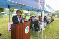 서흥원 양구군수, 강원특별자치도민생활체육대회 파크골프 대회 선수들 격려