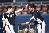 [포토]김혜성의 훈련 돕는 노시환