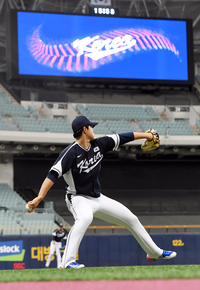 [포토]문동주, 금메달을 향해!