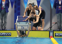 女혼계영 400m ‘한국新+은메달’...“메달 확신, 마지막 기회 잡고 싶었다” [SS항저우in]