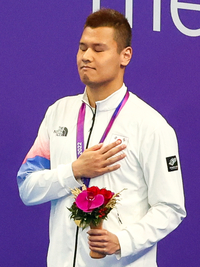 0.00초까지 똑같았다! 이인국, 접영 100m ‘대회 新’→공동 금메달[SS항저우in]