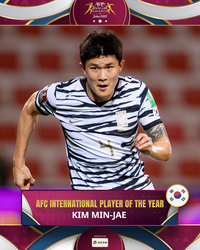 ‘발롱도르 22위’ 김민재, AFC 올해의 국제선수상…손흥민 이어 한국 선수 2번째