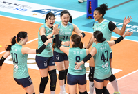 [포토]득점에 기뻐하는 GS칼텍스