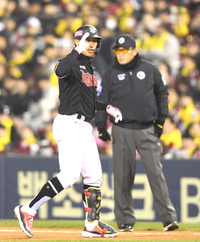 [포토] 황재균 '안타쳤어요'