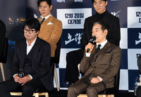 “후배 김윤석을 사랑합니다”…‘노량: 죽음의 바다’ 이순신과 왜군으로 만난 아귀와 평경장[SS현장]