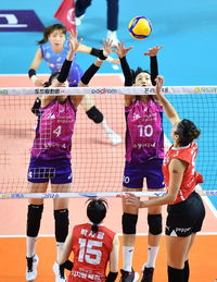 [포토]'야스민 연타 블로킹하는 김연경