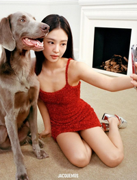 블핑 제니와 댕댕이, 귀여움X100 ‘개부럽’ 화보의 완성