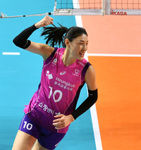 [포토]‘1세트 분위기 좋고’ 김연경