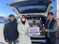 원주시 원웨이영어학원, 문막읍 저소득 노인 40가구 선물 전달