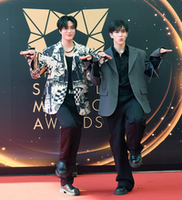 [포토]서울가요대상 참석하는 태국 배우 제미나이&포스