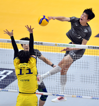 [포토]‘속공 성공’ 김민재