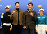 [포토] 다니엘 헤니-박찬호 ‘파이팅!’