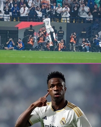 비니시우스, 골넣고 ‘호우 세리머니’...“호날두는 나의 우상” [스페인 슈퍼컵 결승]