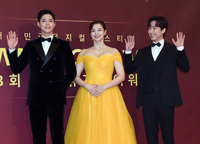 [포토]한국뮤지컬 어워즈 참석하는 박보검-나하나-안지환