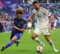 직접 얻어서 찼다…‘우에다 PK골’ 일본, 전반 6분 만에 인니 골문 저격 [SS도하in]