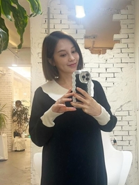 아유미, 임신 5개월 차에 제법 부푼 배..똑단발 변신한 예비맘