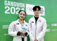 “피겨 싱글만 응원해주실 줄 알았는데”…김지니-이나무, 홈팬 응원 속 신나게 탔다! [2024강원]