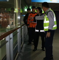 김숙자 홍천소방서장, 설 명절 대비 하이트진로 공장 현장안전지도 방문