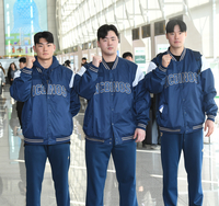 [포토]NC 김주원-김형준-김영규, 다 함께 파이팅!