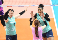 [포토]득점에 기뻐하는 GS칼텍스 실바