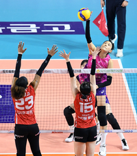 [포토]힘차게 공격하는 흥국생명 김연경