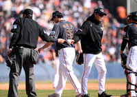 [포토] 류현진 ‘혹독한 복귀 신고식’