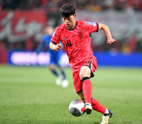 이강인~조규성으로 이어진 패스→이재성이 마무리…한국, 전반 19분 선제골 ‘쾅’ [태국전]