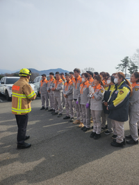 횡성소방서 의용소방대연합회, 도심형 산불화재 대비 대응 훈련