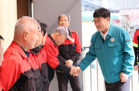 박상수 삼척시장, 산불감시원 및 산불전문예방진화대원들격려