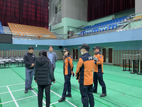 김숙자 홍천소방서장, 제22대 국회의원 선거 대비 개표소안전점검