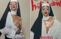 리한나, 수녀복 입은 선정 화보로 종교 모독 논란