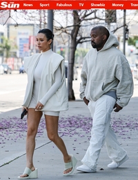 칸예 웨스트♥ 센소리, 폭행논란 후유증? 완벽 노출차단 의상 눈길[할리웃톡]